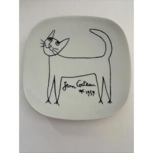 Vide-poche / Petite Assiette en Porcelaine "Le Chat" - Jean Cocteau (1959) -